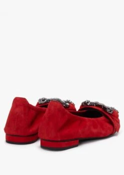 Kennel & Schmenger Malu Jewel Embellished Rosso Smoke Suede Pumps -Daniel Footwear Shop ks malu jewel p135706 197296 image