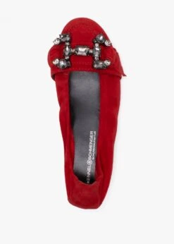 Kennel & Schmenger Malu Jewel Embellished Rosso Smoke Suede Pumps -Daniel Footwear Shop ks malu jewel p135706 197297 image