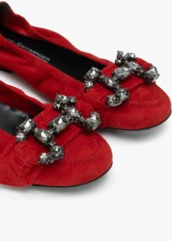 Kennel & Schmenger Malu Jewel Embellished Rosso Smoke Suede Pumps -Daniel Footwear Shop ks malu jewel p135706 197298 image
