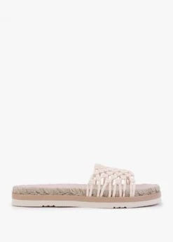 Kule Cream Knotted Woven Mules