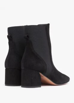 Lancey Black Suede Block Heel Ankle Boots -Daniel Footwear Shop lancey ankle p135517 202814 image