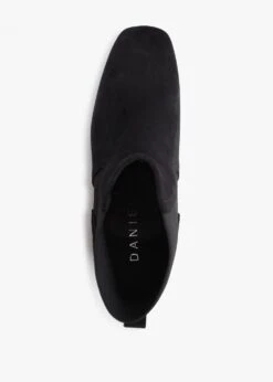 Lancey Black Suede Block Heel Ankle Boots -Daniel Footwear Shop lancey ankle p135517 202815 image