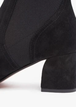 Lancey Black Suede Block Heel Ankle Boots -Daniel Footwear Shop lancey ankle p135517 202816 image
