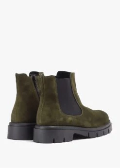 Leah Khaki Suede Chelsea Boots -Daniel Footwear Shop leah khaki suede chelsea boots p142668 218246 image