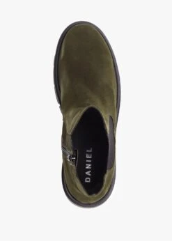 Leah Khaki Suede Chelsea Boots -Daniel Footwear Shop leah khaki suede chelsea boots p142668 218247 image