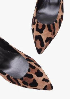 Leopard Suede Block Heel Court Shoes -Daniel Footwear Shop leopard suede block heel court shoes p143285 217163 image