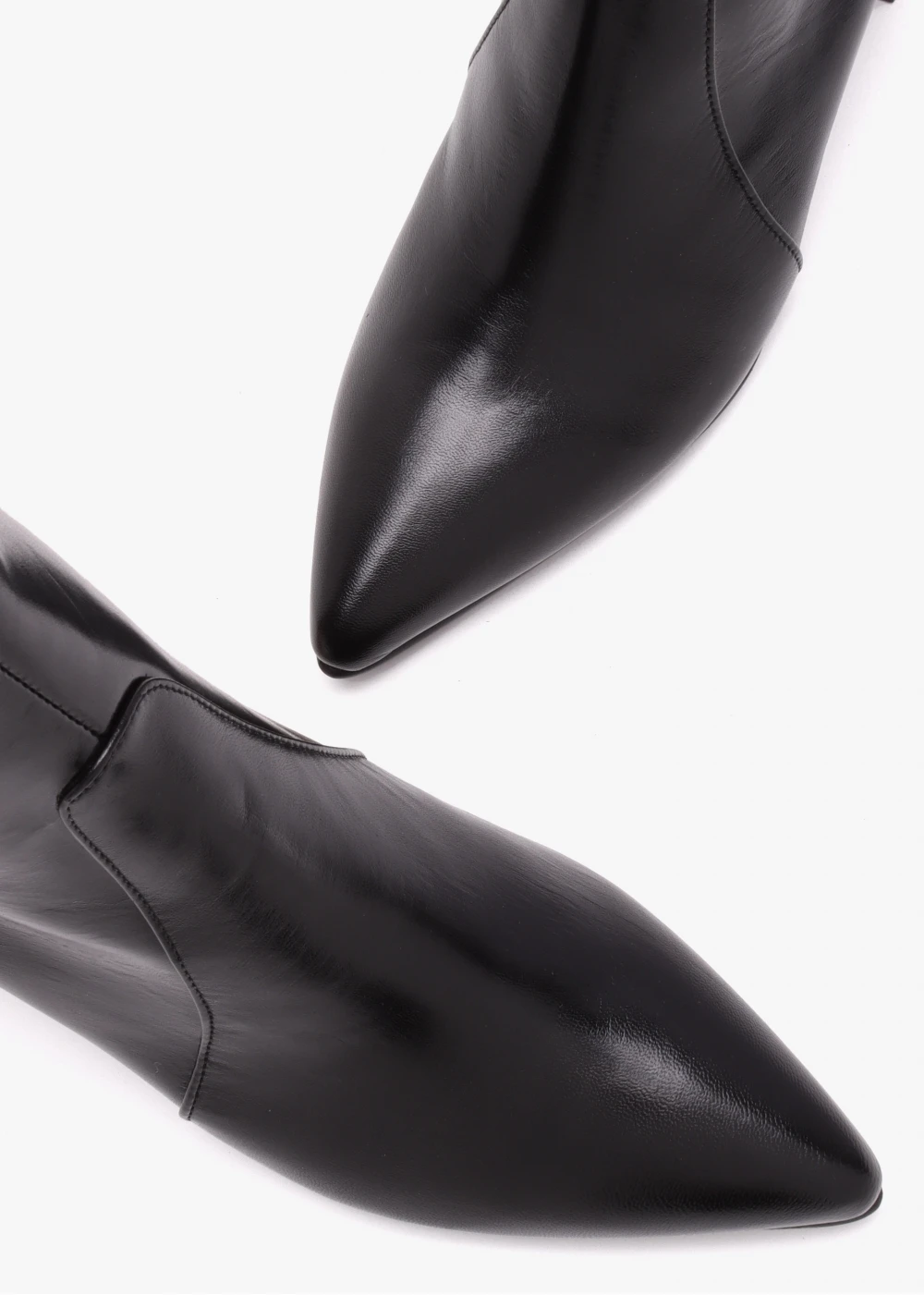 Black Leather Block Heel Ankle Boots 4 Black Leather Block Heel Ankle Boots - Image 4