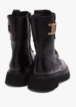 Black Leather Chunky Tall Biker Boots -Daniel Footwear Shop lg biker p140679 217143 image
