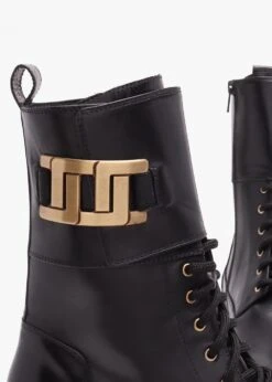 Black Leather Chunky Tall Biker Boots -Daniel Footwear Shop lg biker p140679 217145 image