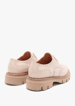 Cream Leather Embellished Laceless Brogues -Daniel Footwear Shop lg brogue p140681 217173 image