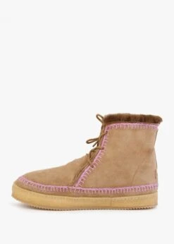 Argo Crochet Tan Suede Lace Up Ankle Boots -Daniel Footwear Shop ll argo crochet crepe p131652 198438 image