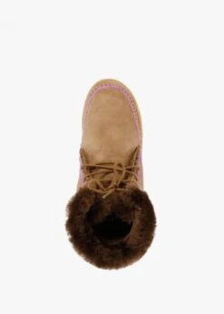 Argo Crochet Tan Suede Lace Up Ankle Boots -Daniel Footwear Shop ll argo crochet crepe p131652 198439 image