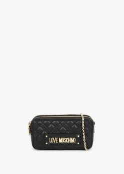 LOVE MOSCHINO Small Classic Quilt Black Cross-Body Bag