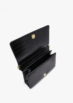 LOVE MOSCHINO Croc Black Heart Shoulder Bag -Daniel Footwear Shop lm croc heart shoulder p138501 201277 image