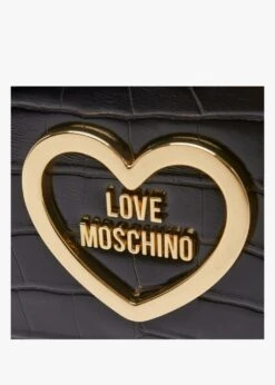 LOVE MOSCHINO Croc Black Heart Shoulder Bag -Daniel Footwear Shop lm croc heart shoulder p138501 201278 image