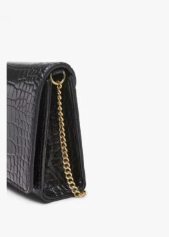 LOVE MOSCHINO Croc Black Heart Shoulder Bag -Daniel Footwear Shop lm croc heart shoulder p138501 201279 image