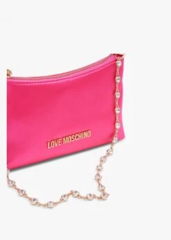 LOVE MOSCHINO Diamante Strap Pink Shoulder Bag -Daniel Footwear Shop lm diamante strap bag p135905 200642 image