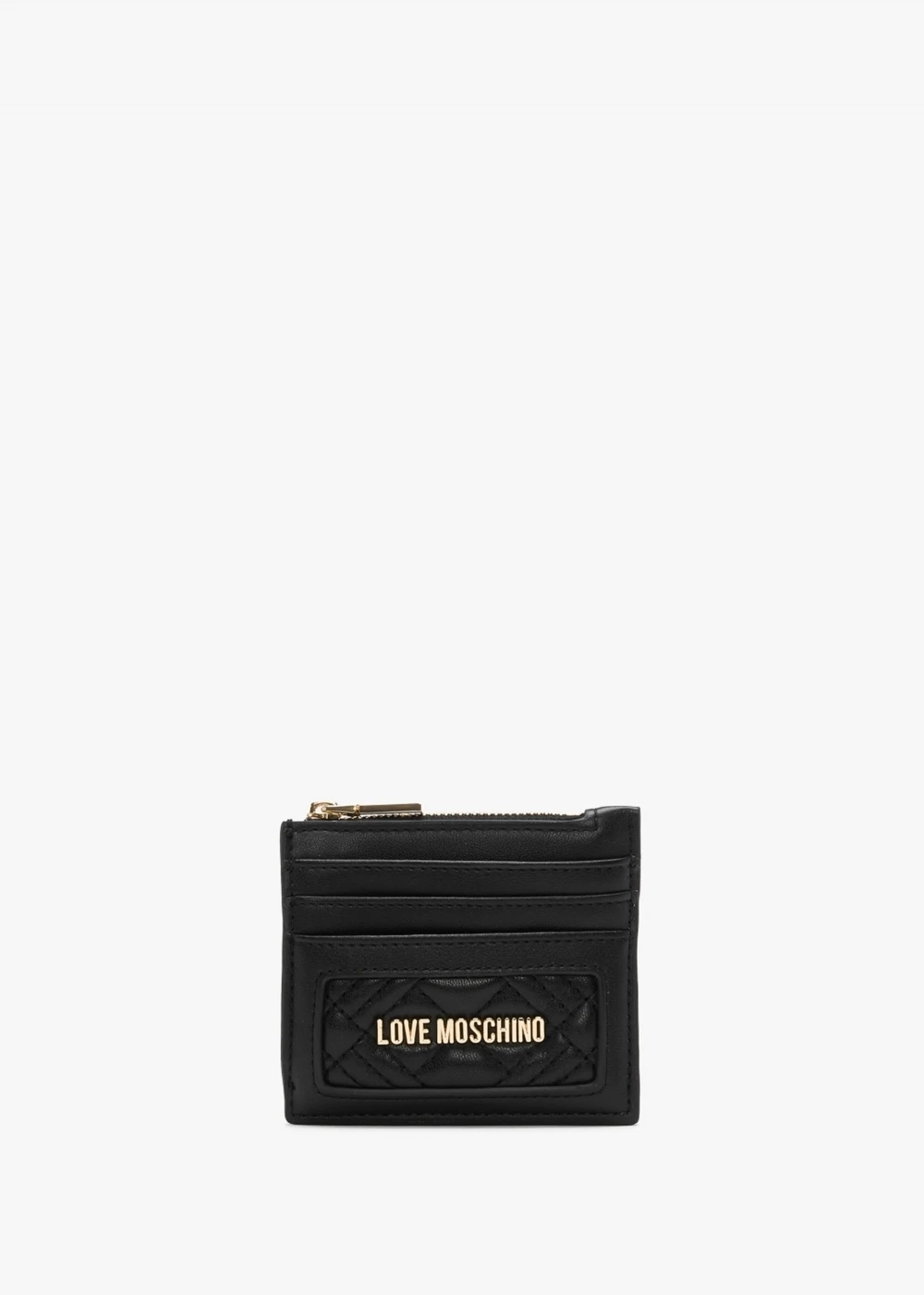 LOVE MOSCHINO Diamond Quilt Nero Card Case 1 LOVE MOSCHINO Diamond Quilt Nero Card Case