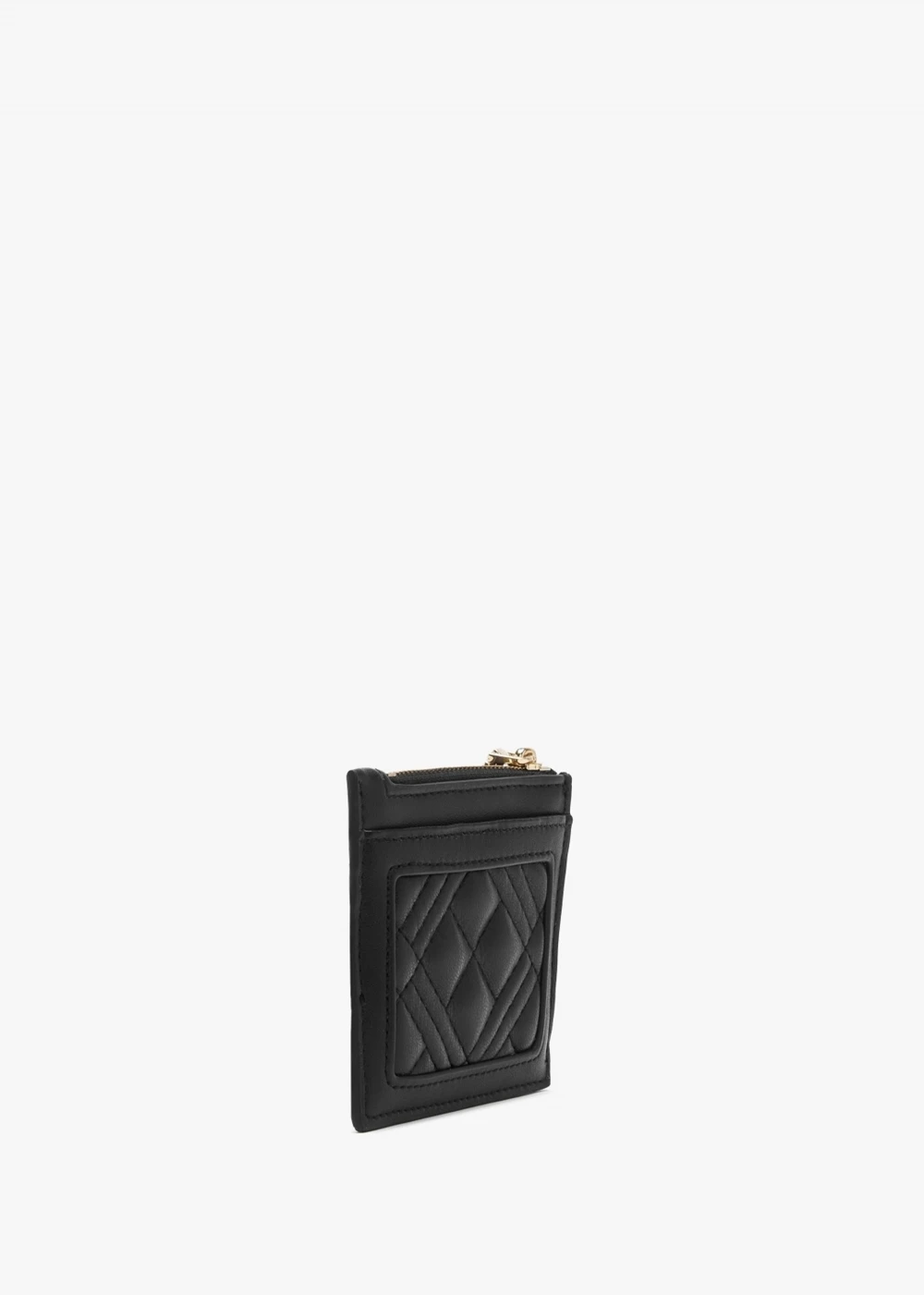 LOVE MOSCHINO Diamond Quilt Nero Card Case 2 LOVE MOSCHINO Diamond Quilt Nero Card Case - Image 2