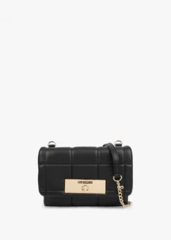 LOVE MOSCHINO Fashion Quilt Black Cross-Body Bag