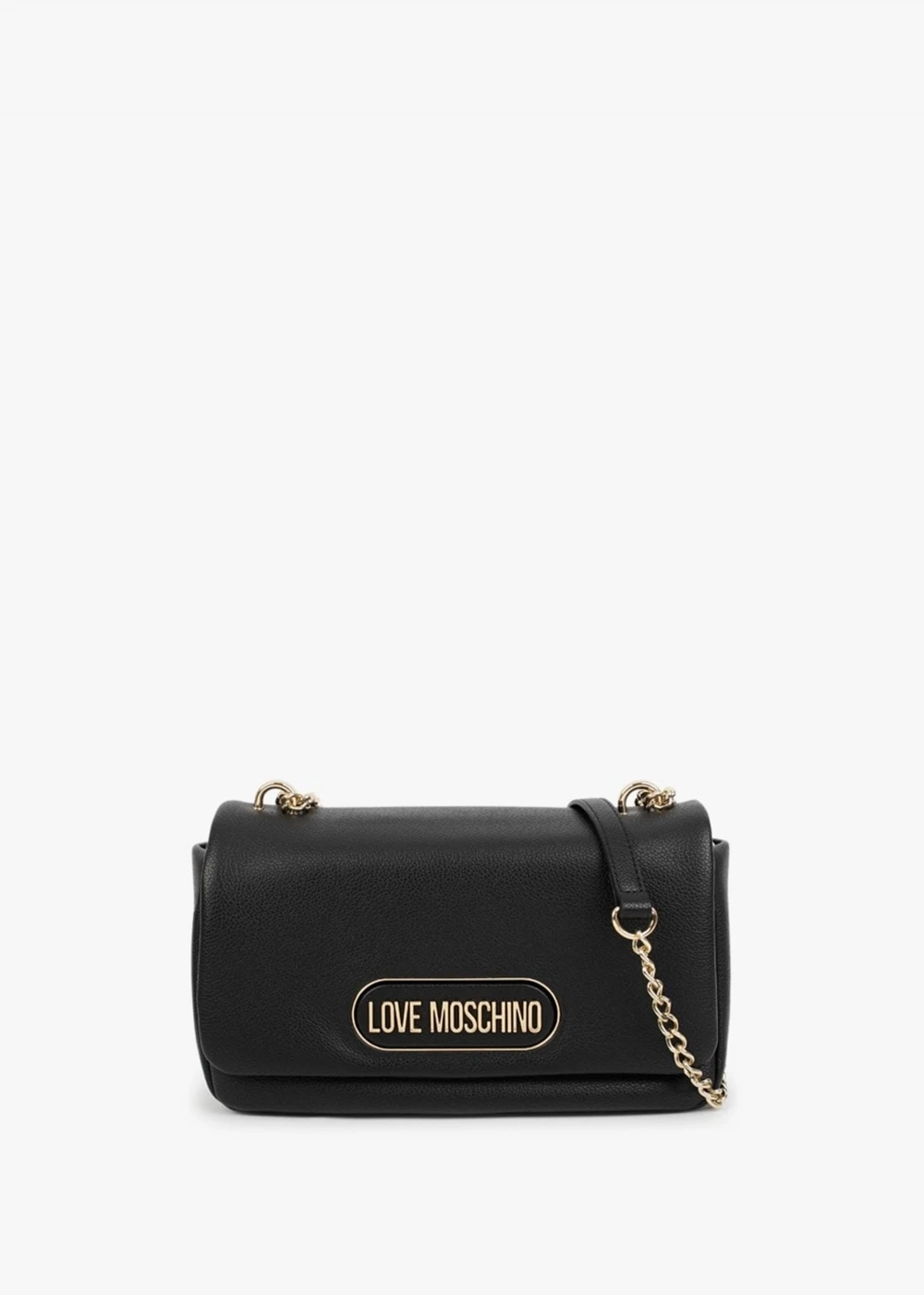 LOVE MOSCHINO Black Grainy Shoulder Bag 1 LOVE MOSCHINO Black Grainy Shoulder Bag