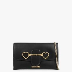 LOVE MOSCHINO Heart Horse Bit Black Cross-Body Bag