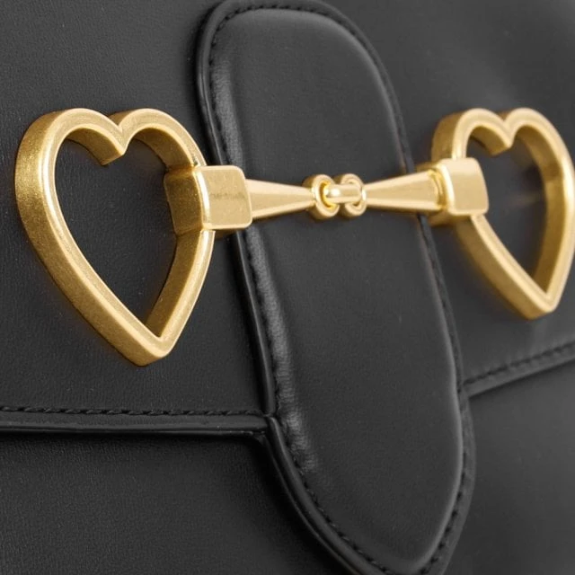 LOVE MOSCHINO Heart Horse Bit Black Cross-Body Bag 4 LOVE MOSCHINO Heart Horse Bit Black Cross-Body Bag - Image 4