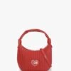LOVE MOSCHINO Small Pleated Rosso Hobo Bag