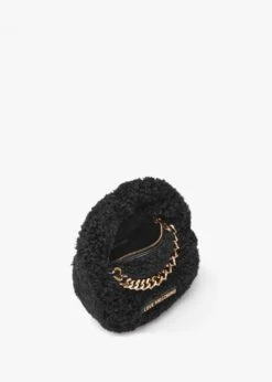 LOVE MOSCHINO Smart Black Faux Fur Cross-Body Bag -Daniel Footwear Shop lm smart fur bag p135906 196291 image