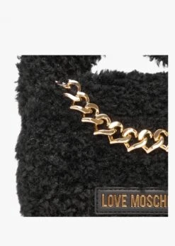 LOVE MOSCHINO Smart Black Faux Fur Cross-Body Bag -Daniel Footwear Shop lm smart fur bag p135906 196292 image