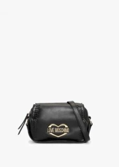 LOVE MOSCHINO Stitch Detail Black Cross-Body Bag