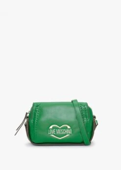 LOVE MOSCHINO Stitch Detail Green Cross-Body Bag
