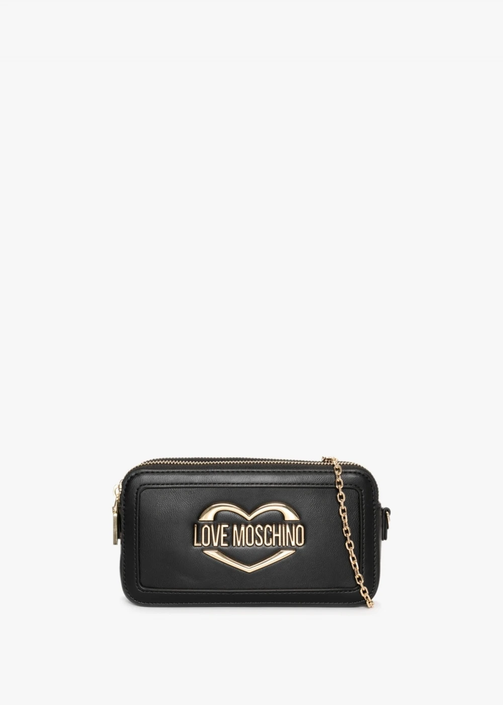 LOVE MOSCHINO Large Black Zip Around Wallet On A Chain 1 LOVE MOSCHINO Large Black Zip Around Wallet On A Chain