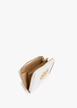 LOVE MOSCHINO Large Bianco Zip Around Wallet -Daniel Footwear Shop lm stitch detail wallet p135191 197060 image