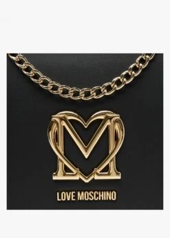 LOVE MOSCHINO Super Gold Black Shoulder Bag -Daniel Footwear Shop lm super gold shoulder p135907 200647 image
