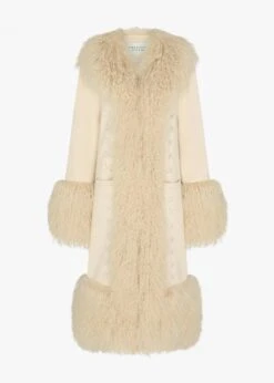 Lolly 70’s Biscotti Mongolian Lambswool Long-Length Coat