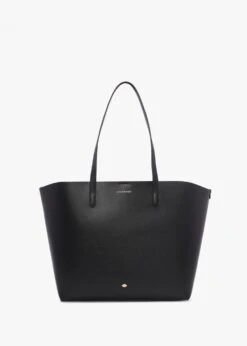 Large Ivy Black Leather Tote Bag