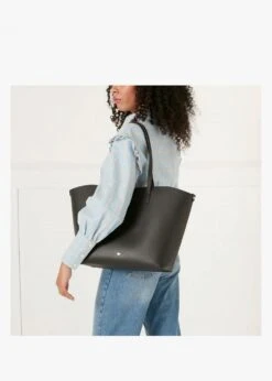 Large Ivy Black Leather Tote Bag -Daniel Footwear Shop lulu ivy p135894 196262 image