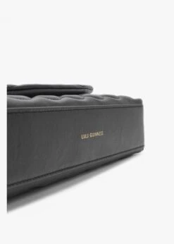 Tara Quilted Lips Black Leather Clutch Bag -Daniel Footwear Shop lulu tara p135898 196284 image