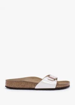 Birkenstock Madrid Graceful Pearl White Birko-Flor Mules