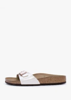 Birkenstock Madrid Graceful Pearl White Birko-Flor Mules -Daniel Footwear Shop madrid graceful pearl white birko flor mules p134606 196657 image