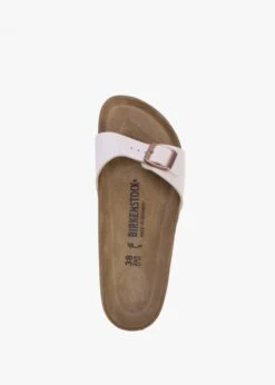 Birkenstock Madrid Graceful Pearl White Birko-Flor Mules -Daniel Footwear Shop madrid graceful pearl white birko flor mules p134606 196658 image