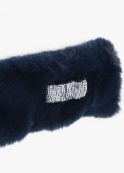 Navy Faux Fur Embellished Collar -Daniel Footwear Shop mal crystal collar p135525 199442 image
