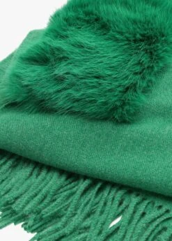 Green Faux Fur Collar Shawl 6 Green Faux Fur Collar Shawl -Daniel Footwear Shop mal gc18322 p135721 199434 image