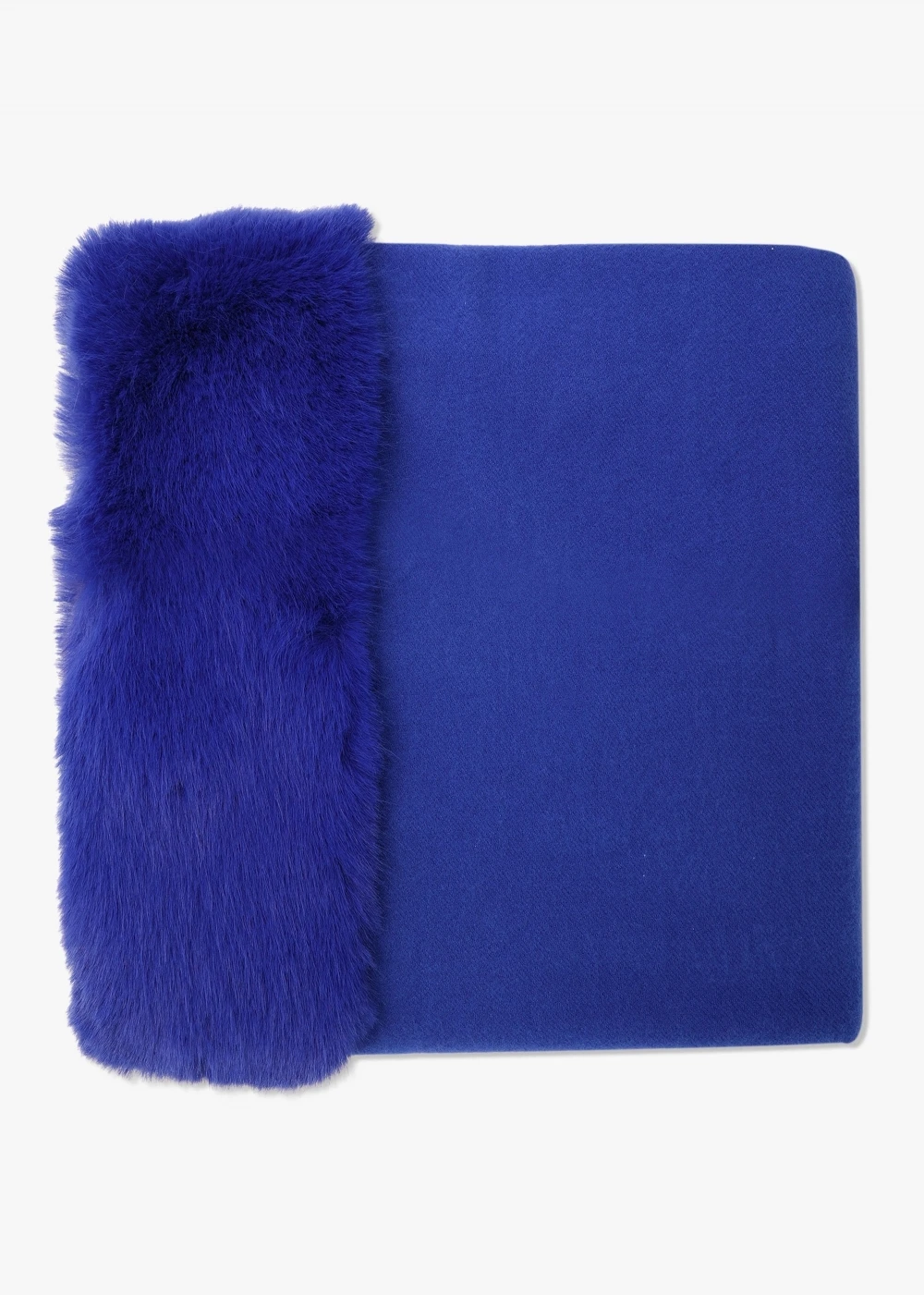 Blue Faux Fur Collar Shawl 4 Blue Faux Fur Collar Shawl - Image 4