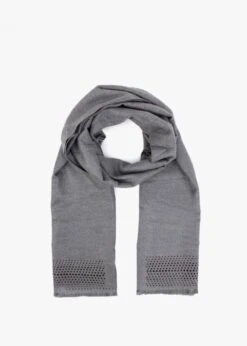Grey Jewel Embellished Pashmina Scarf