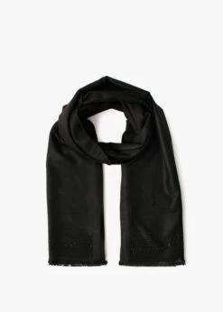 Black Jewel Embellished Pashmina Scarf