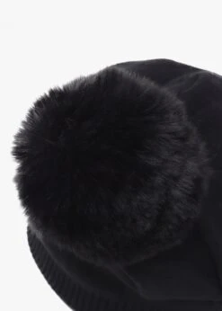 Black Slouchy Knitted Pom Pom Hat -Daniel Footwear Shop mal slouch hat p124567 217293 image