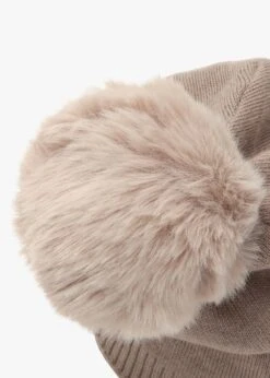 Beige Slouchy Knitted Pom Pom Hat -Daniel Footwear Shop mal slouch hat p129300 217285 image