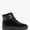 Black Suede Sporty Ankle Boots